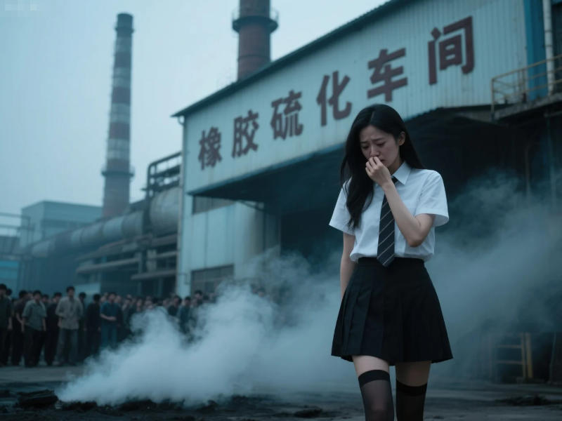 橡膠硫化車間惡臭污染現(xiàn)場圖