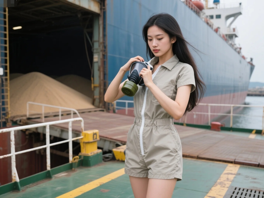 磷化鋁隨航熏蒸現(xiàn)場圖